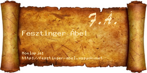 Fesztinger Ábel névjegykártya